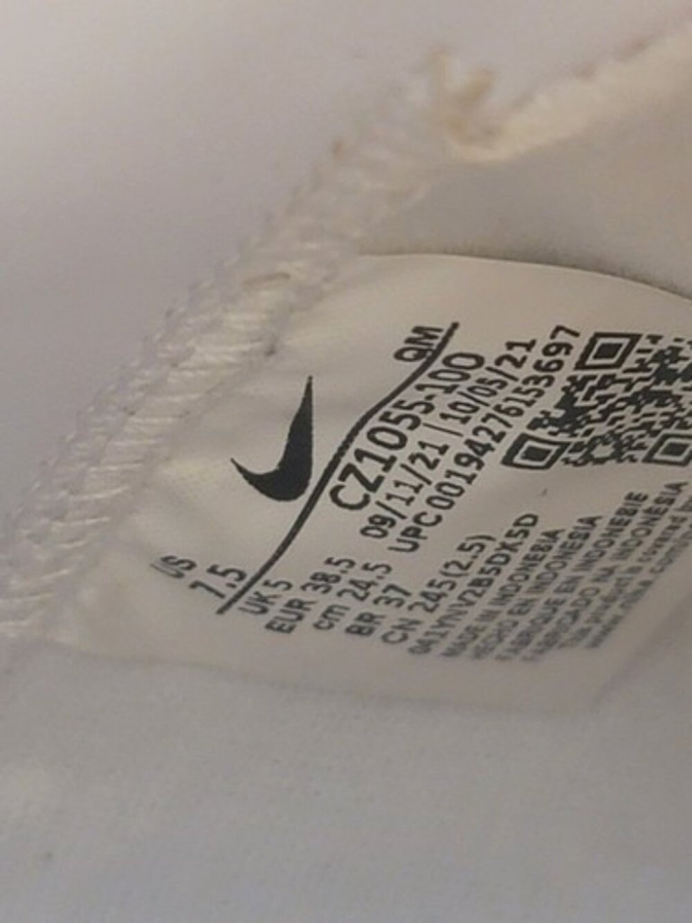 Nike Blazer Mid '77 Vintage White Black BQ6806-100 Men's Size 7.5 - Picture 8 of 9